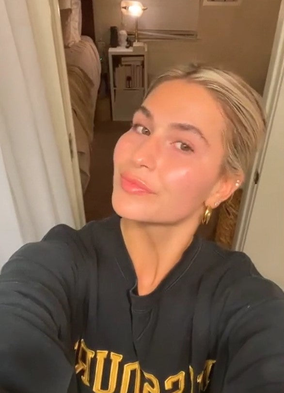 Load video: Beautiful woman with healthy glowing skin.